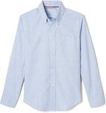 French Toast Mens Lt Blue Long Sleeve Oxford Shirt SE9002-LTB <br> Sizes S, M, L, XL, 2XL