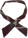 French Toast Girls Crisscross Necktie <br>One Size Fits All</br> Green Plaid, Burgundy Plaid, Burgundy Plaid,