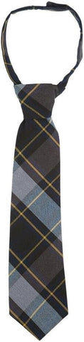 French Toast Kids Adjustable Blue / Gold Plaid Tie Sizes 4 -7 / 8 - 12 / 14 - 20
