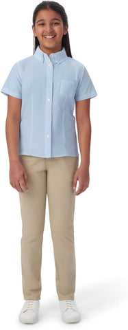 French Toast Girls Darted Oxford Blouse <br>Sizes 4 - 20</br> White, Blue