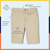 French Toast Girls Husky Navy Flat Front Bermuda SH9271P-NVY <br> Size 12 Plus to 20 Plus