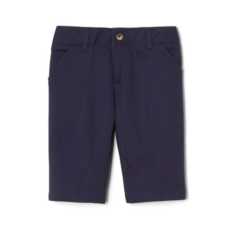 French Toast Girls Husky Navy Flat Front Bermuda SH9271P-NVY <br> Size 12 Plus to 20 Plus