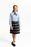 Girls Blue / Gold Plaid Pleated Skirt SV9002-G1 French Toast Uniforms <br> Sizes 12 to 20