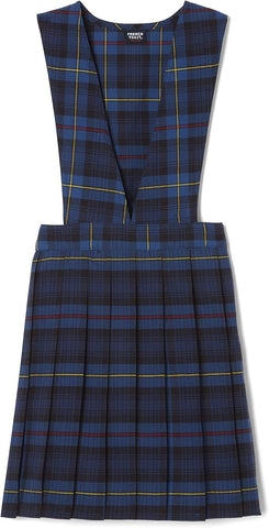 French Toast Girls Blue / Red Plaid V-Neck Pleated Jumper SY9002-F1 <br> Sizes 4 to 14