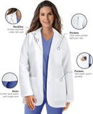TRU Unisex Consultation 31" Long White Labcoat <br>Long Sleeve <br>Lab Coat Style - 70102 </br>Sizes XS - 3XL