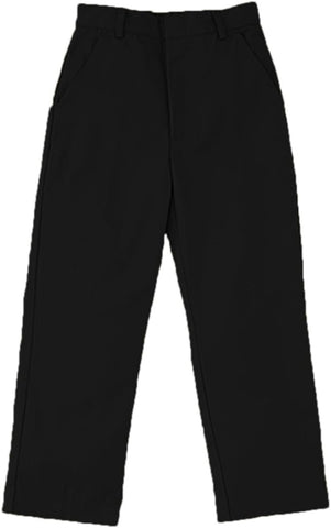 Universal School Uniforms Husky Black, Brown, Gray, Khaki & Navy <br>Flat Front Pant <br> Sizes 8H - 20H </br>