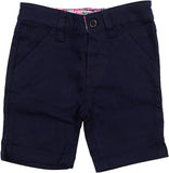 US Polo Girls Toddlers Navy Blue Flat Front Shorts S4HV73-NVY- <br>Pull-On Shorts  <br>Sizes 2T </br>