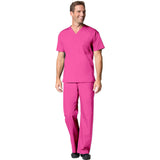 Maevn Mens V-Neck Top and Drawstring Pant Set Style 90061006 Hot Pink