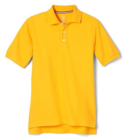 French Toast Brand Gold Pique School Uniform Polo for Boys and Girls