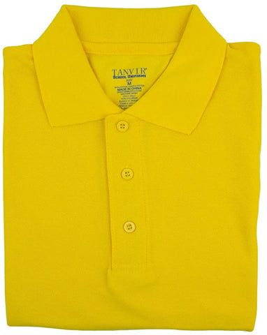 Tanvir Mens Gold 1021M Short Sleeve Pique Polo Shirt <br> Sizes S to XL
