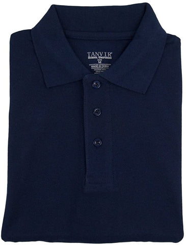 Tanvir Mens Black 1021M Short Sleeve Pique Polo Shirt <br> Sizes S to XL