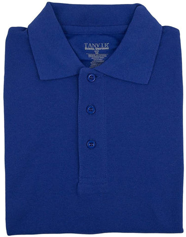 Tanvir Mens Royal Blue 1021M Short Sleeve Pique Polo Shirt <br> Sizes S to XL