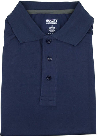 Kobalt 1 Performance Wear Mens Dry Fit Navy Short Sleeve Polo Shirt <br> Sizes S to 2XL