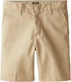 Dickies Boys Khaki Shorts Flat Front School Uniform <br> Sizes 4 to 20