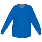 Dickies Women's Snap Front Warm-Up Scrub Jacket Royal Blue