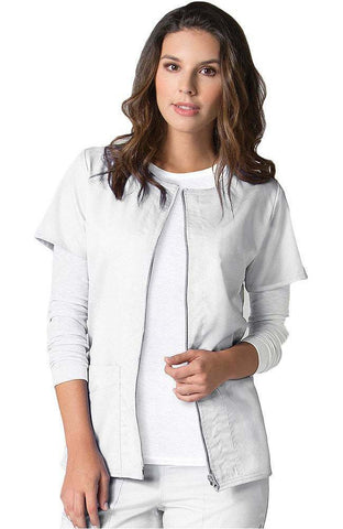 Maevn Eon Womens Short Sleeve Zip Front Jacket Back Mesh Panel <br> Style - 8728 <br> Sizes XS - 3XL