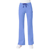 Maven Women's Blossom Multi Pocket Flare Pant - Ceil Blue