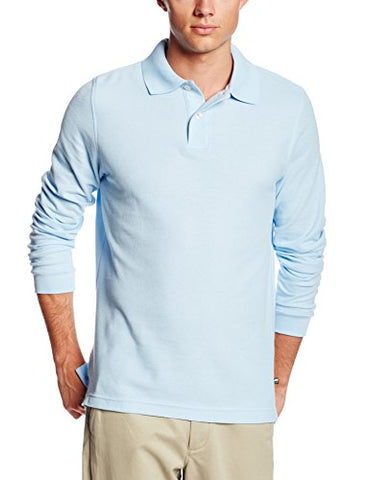 Lee Men's Light Blue Long Sleeve Modern Fit Polo Shirt A9441YL <br> Sizes S to XL