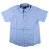 Eddie Bauer Short Sleeve Broadcloth Shirt Blue