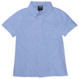 French Toast Girls Darted Oxford Blouse Light Blue