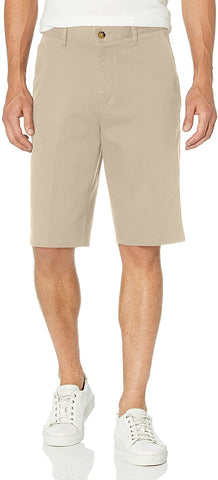 French Toast Stretch Mens Flat Front Shorts </br> Khaki </br> Size 30" to 38"