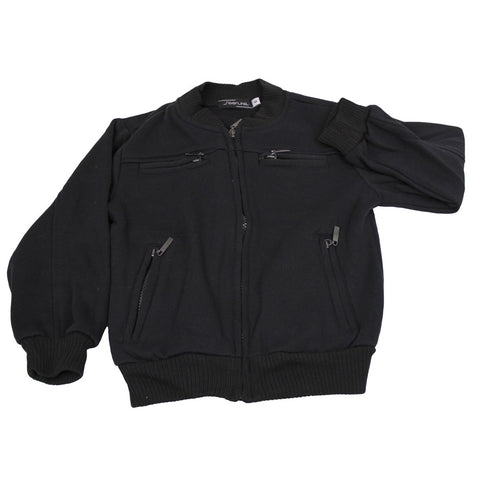 Silverline Kids Black Fleece Lined Jacket with Zipper Closure