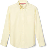 French Toast Mens Husky Yellow Long Sleeve Oxford Shirt SE9002H <br> Sizes L, XL, 2XL