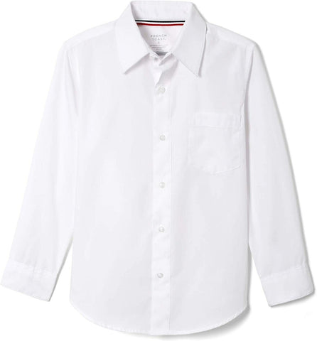 French Toast Boys & Girls White Long Sleeve Broadcloth Shirt SE9004 <br> Sizes 14-20