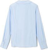 French Toast Juniors Light Blue Long Sleeve Peter Pan Blouse SE9384P <br> Sizes 42 - 46