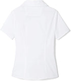 French Toast Girls White Short Sleeve Stretch Blouse SE9393 <br> Sizes 4 - 6X
