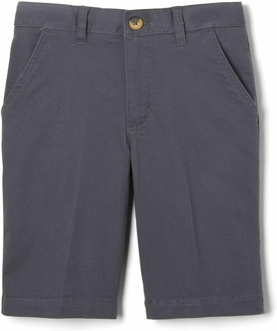 French Toast Boys Gray Flat Front Stretch Shorts SH9249 <br> Sizes 5 to 20