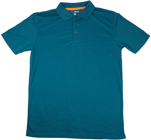 Seasun Mens Teal Green Classic Fit Short Sleeve Dry-Fit Polo <br> Sizes S to 2XL