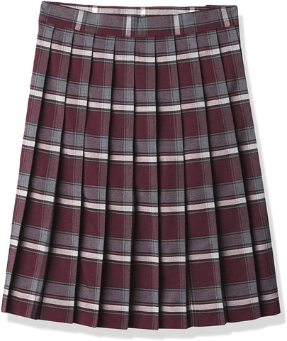 French Toast Juniors Burgundy Plaid Pleated Skirt SV9002JL <br> Sizes 3 - 13