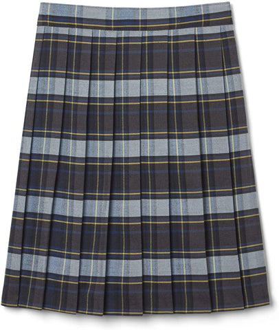 Girls Blue / Gold Plaid Pleated Skirt SV9098-G1 French Toast Uniforms <br> Sizes 16-20
