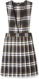 Girls Brown Plaid Jumper SY9002-H1 V-Neck Pleated French Toast Uniforms <br> Sizes 8 to 14