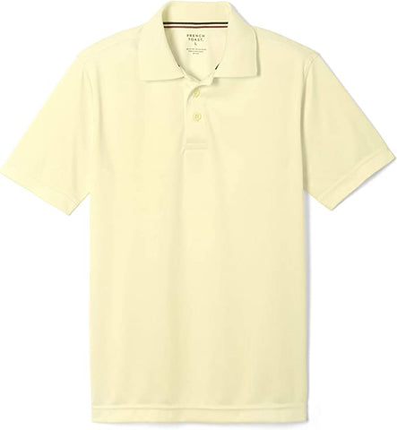French Toast Yellow Dry Fit Polo Shirt SA9509 Short Sleeve Uniform <br> Sizes S, L & 2XL