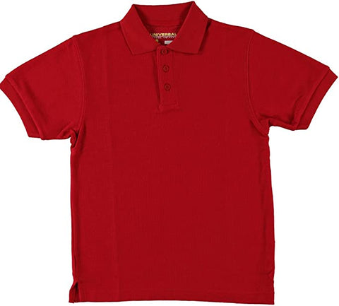 Universal Toddlers Unisex Short Sleeve Pique Polo <br> Size 2T - 4T <br>  Burgundy, Kelly Green, Pink, Light Blue, <br> Hunter Green, Red, Navy, Gray <br> Purple, Yellow, Gold, Jade <br> Orange, Royal Blue, Black