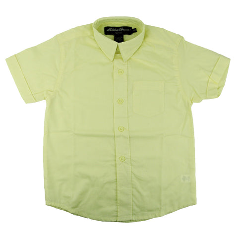 Eddie Bauer Short Sleeve Broadcloth Shirt Yellow
