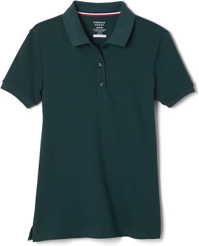 French Toast Juniors Hunter Green Short Sleeve Stretch Pique Polo Shirt SA9403JL <br> Sizes S to XL