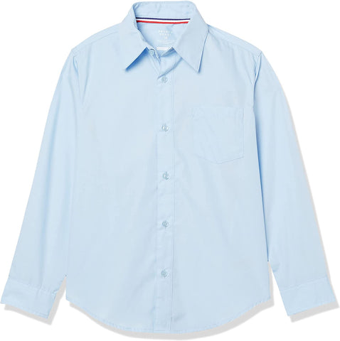 French Toast Mens Light Blue Husky Long Sleeve Dress Shirt SE9004YH <br> Sizes L - 2XL
