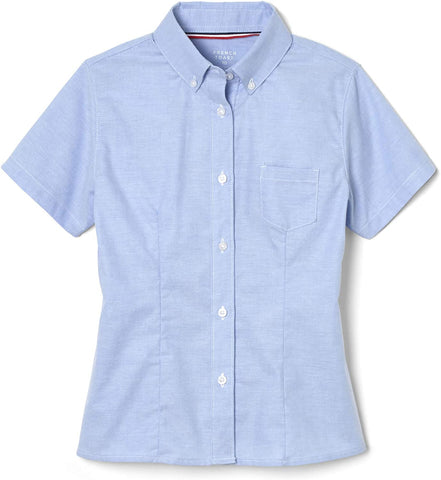 French Toast Juniors Light Blue Short Sleeve Oxford Shirt SE9284J <br> Size S